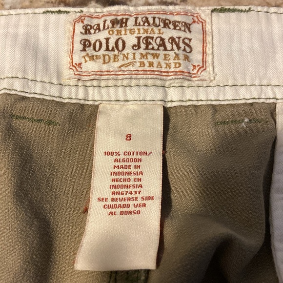 Ralph Lauren Polo jeans the denim wear brand size 8 button front wide leg - Picture 7 of 9